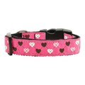 Unconditional Love Argyle Hearts Nylon Ribbon Collar Bright Pink Medium UN2618933